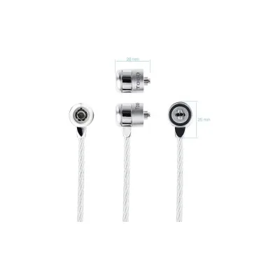 Cavo di sicurezza universale Tooq con chiave per laptop - Acciaio 4,5 mm - Lunghezza 1,50 m