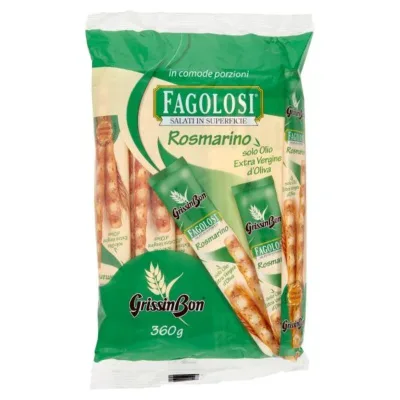 GrissinBon Fagolosi al Rosmarino 360 g Grissini croccanti e fragranti dal gusto mediterraneo