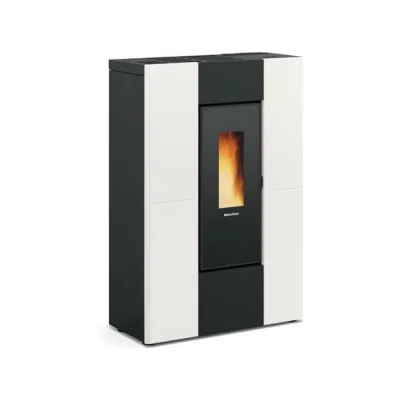 Extraflame Stufa a pellet ermetica canalizzata slim MARILENA PLUS 5.0 AD 1296300 finitura bianco