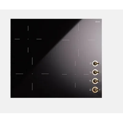 Ilve Piano cottura induzione Nostalgie HVI364N in vetroceramica nero e manopole cromo da 60 cm - IN PROMOZIONE FINO AL 6/07