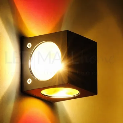 Applique per interni in alluminio puro e vetro temperato g9