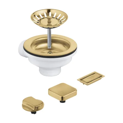 Grohe Set di scarico per lavelli a 1 vasca 40996GN0 finitura oro spazzolato