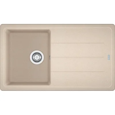 PRONTA CONSEGNA - Franke: Lavello una vasca con gocciolatoio Boston Incasso BFG 611-86 114.0370.206 finitura fragranite avena da 86x50 cm