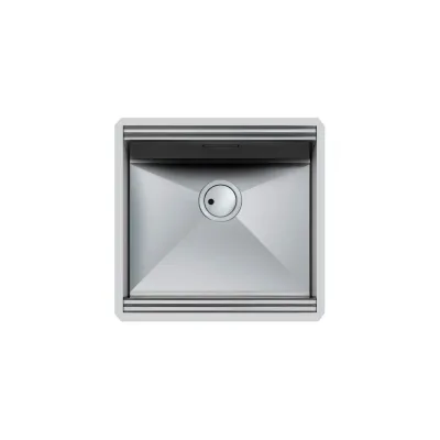 Foster Lavello una vasca 1013 850 finitura acciaio inox da 51x50 cm