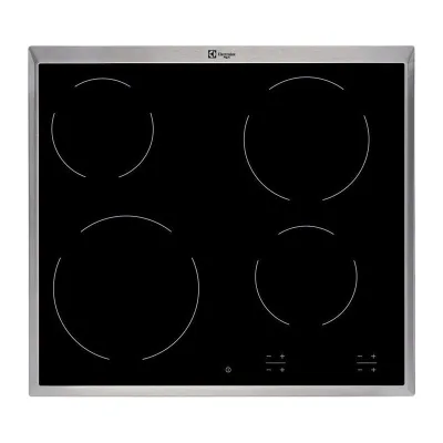 PRONTA CONSEGNA - Electrolux Piano cottura elettrico KT6400X in vetroceramica nero da 58 cm