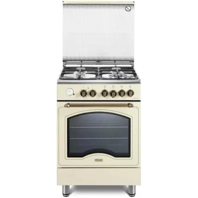 De Longhi Cucina a libera installazione PEMB 664 CLSG a 4 fuochi e forno elettrico multifunzione finitura crema da 60 cm