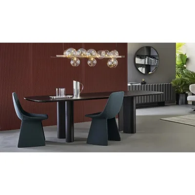 Bonaldo Tavolo fisso Geometric Table Wood con struttura in legno e piano a scelta da 300x120 cm