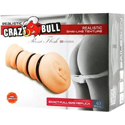 Crazy Bull Rossi Flesh 3D Vagina – Masturbatore con anelli stringenti