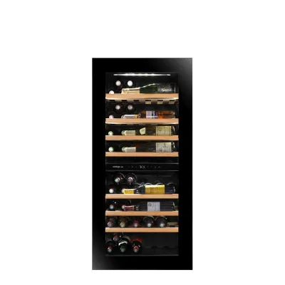 Avintage Cantinetta vino a colonna da incasso AVI122PLATINUM finitura nero da 60 cm