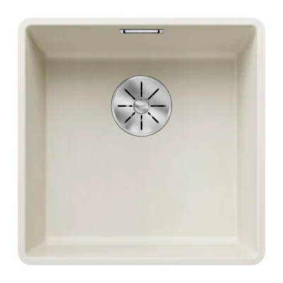 Blanco Lavello una vasca SUBLINE 400-F 1527165 finitura soft white da 42.7x42.7 cm - Filotop