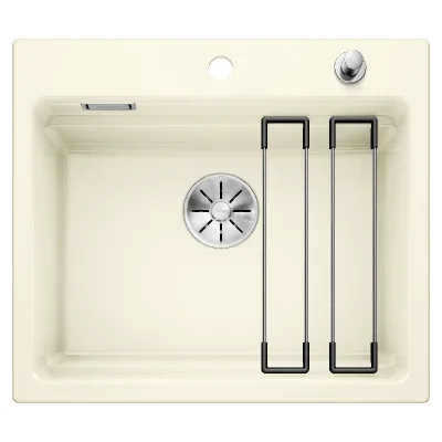 Blanco Lavello una vasca ETAGON 6 1525157 in ceramica magnolia da 58.4x51 cm - Sopratop
