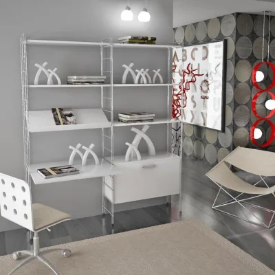 Maconi Libreria F41 finitura noce canaletto Serie Link