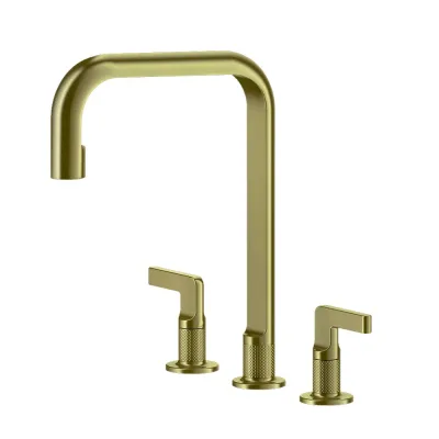 Gessi Miscelatore a 3 fori Inciso Collection 58701 716 finitura Gold Brushed PVD - IN PROMOZIONE FINO AL 6/07