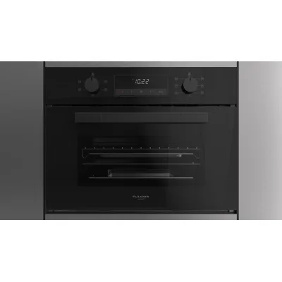 Fulgor Forno compatto a vapore FUTGSO 4505 MT GBK finitura vetro nero da 60 cm