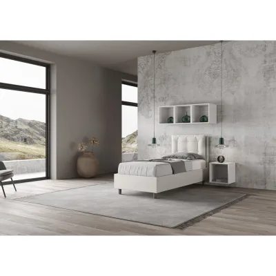 Ityhome Letto singolo Annalisa in similpelle da 80 cm