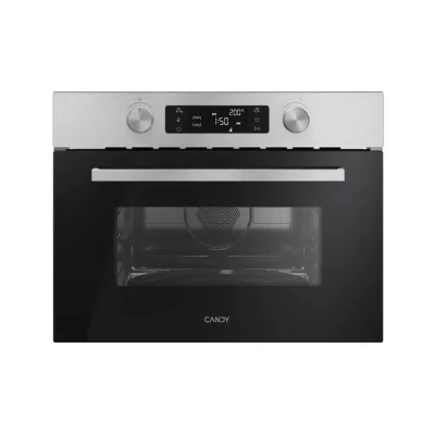 Candy Forno microonde combinato da incasso CA4MWNBB6N finitura vetro nero e acciaio inox da 60 cm