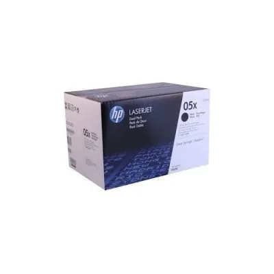 02PZ TONER ORIGINALE DOUBLEPACK HP P2055 CE505XD 05X NERO 6.5K
