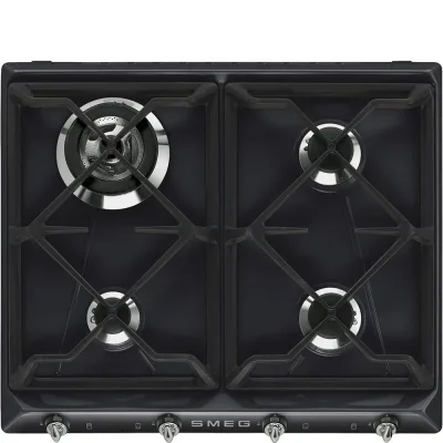 PRONTA CONSEGNA - Smeg S Piano cottura a gas SR964NGH finitura nero da 60 cm - PROMOZIONE ATTIVA FINO AL 19/10