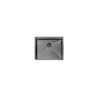 Foster Lavello una vasca 1715 056 finitura acciaio PVD gun metal da 54x44 cm