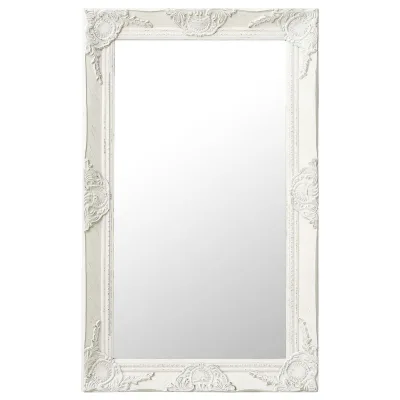Barocca — Specchio da parete stile barocco, 50x80 cm, bianco