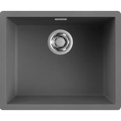 Elleci Lavello una vasca ZEN-F 105 LKZ10599F01 finitura composito K99 grigio scuro da 54.8x44.8 cm