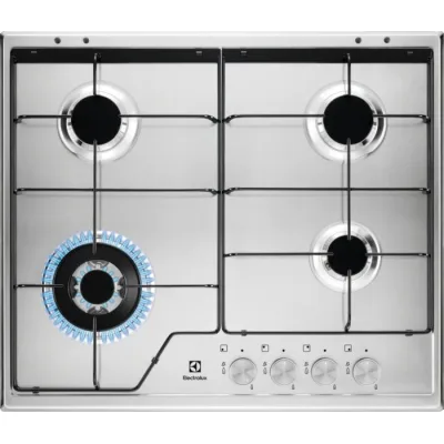 Electrolux | Piano cottura a gas Slim Profile KGS6434SX finitura inox da 60 cm