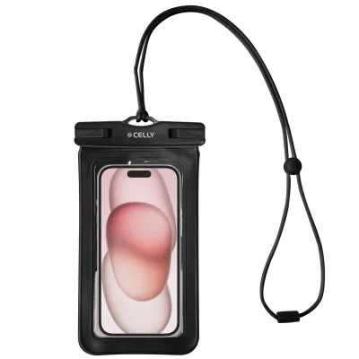CELLY TRANSPARENT SPLASHBAG UP TO 7 BK SPLASHBAG25BK
