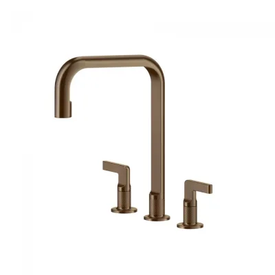 Gessi Miscelatore a 3 fori Inciso Collection 58701 708 finitura Copper Brushed