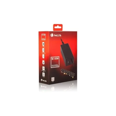 Caricatore automatico universale per laptop NGS 45 W 8 adattatori 1x USB Indicatori LED