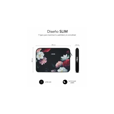 Borsa Custodia Subblim Trendy in Neoprene - Spessore 3Mm - Resistenza A Urti e Cadute - Fiori Colorati