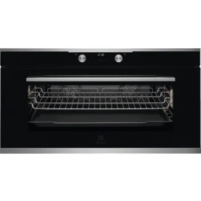 Electrolux Forno compatto multifunzione SurroundCook KBZE10X finitura Intuit vetro nero da 90 cm
