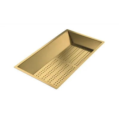 Foster Vaschetta forata 8151 009 finitura acciaio PVD gold da 38x21.5 cm