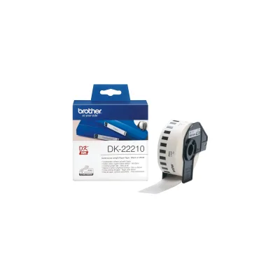 ETICHETTE ADESIVE ORIGINALI BROTHER DK22210 DK-22210 30.48mt 29mm