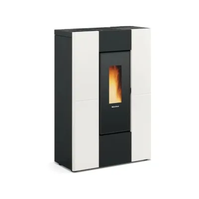 Extraflame Stufa a pellet ermetica canalizzata slim MARILENA PLUS 5.0 AD 1296300 finitura bianco