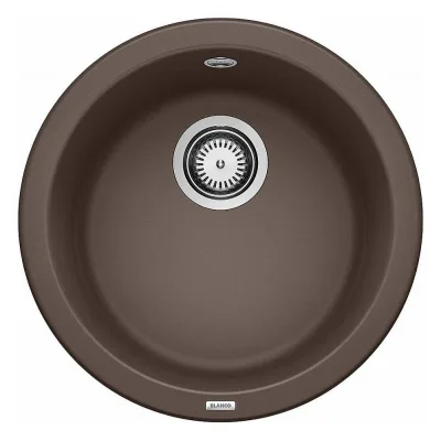 Blanco Lavello rotondo una vasca BLANCORONDO 1515028 finitura caffè da Ø45 cm - Sopratop