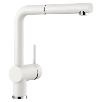 PRONTA CONSEGNA - Blanco | Miscelatore monocomando con doccetta estraibile LINUS-S 1516692 finitura bianco