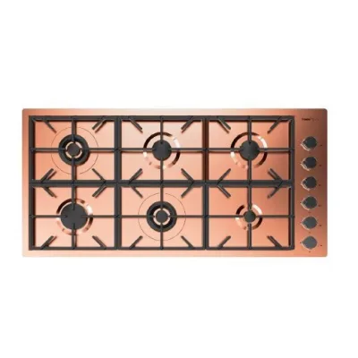 Foster Piano cottura a gas 7639 008 finitura acciaio PVD copper da 115 cm - IN PROMOZIONE FINO AL 30/06