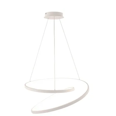 Lampadario a sospensione LED bianco a spirale moderno, 30W, CCT, 150x40cm