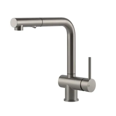 Gessi Miscelatore monocomando con doccetta estraibile Acciaio Collection 60600 239 finitura Steel Brushed - IN PROMOZIONE FINO AL 6/07