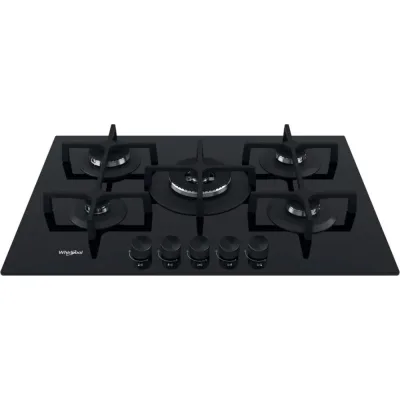 PRONTA CONSEGNA - Whirlpool Piano cottura a gas GOA 7523/NB1 finitura vetro nero da 75 cm