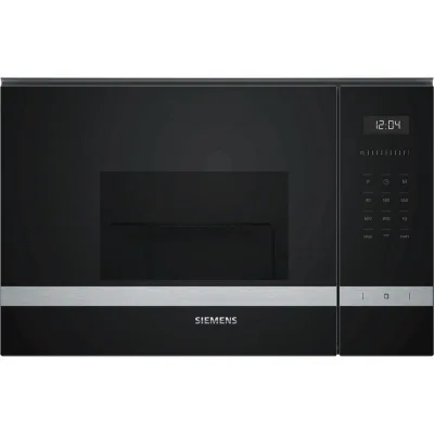 Siemens Forno microonde con grill da incasso BE525LMS0 finitura nero e acciaio inox da 60 cm