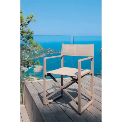 Talenti Sedia con braccioli CHIC con struttura alluminio e seduta in textilene