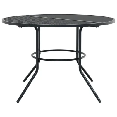 Perno — Tavolo patio rotondo antracite Ø110x72,5 cm, acciaio verniciato