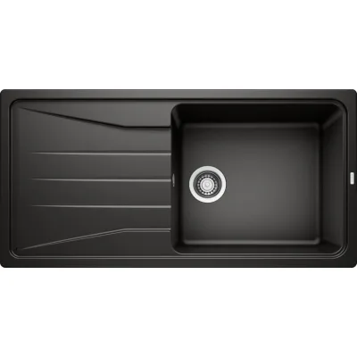 Blanco Lavello una vasca con gocciolatoio SONA XL 6 S 1525977 finitura nero da 100x50 cm - Sopratop