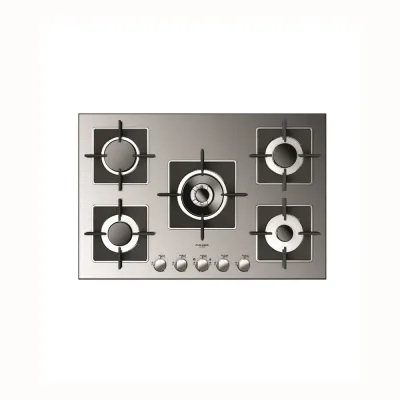 Fulgor Piano cottura a gas FSH 775 G DWK XX finitura acciaio inox da 77 cm