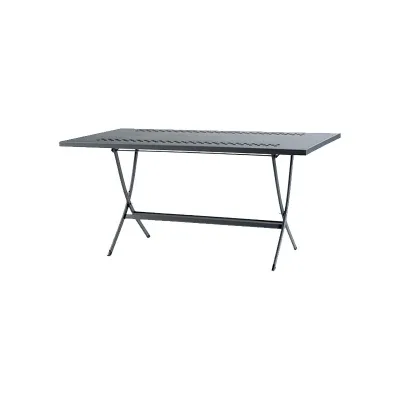 RD Italia Tavolo fisso pieghevole HERMES con struttura e piano in acciaio da 120x80 cm