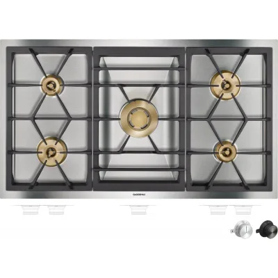 Gaggenau Piano cottura a gas VG491115F finitura acciaio da 90 cm