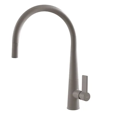 Elleci Miscelatore monocomando con canna girevole e doccetta estraibile ATHENA PLUS MGKATP43 finitura G43 tortora