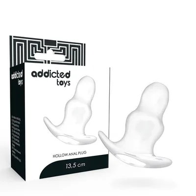 Addicted Toys Hollow Anal Plug Trasparente 13,5cm TPE Tunnel Sex Toy Anale