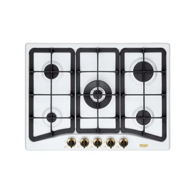 PRONTA CONSEGNA - De Longhi Piano cottura a gas BF 57 PRO finitura bianco da 68 cm